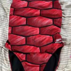 Speedo Black and Red Swimwear